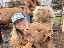 Garrett, a Scottish Highland bull calf at Cedar Pond Farms