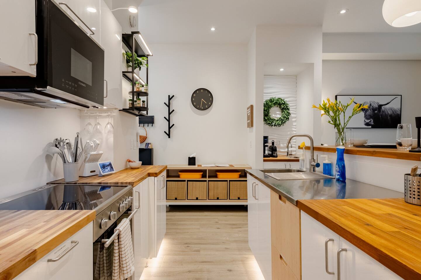 Barndo 3AS at Cedar Pond Farms in Jefferson City — a one-bedroom barndominium suite on a working farm with Scottish Highland cattle.