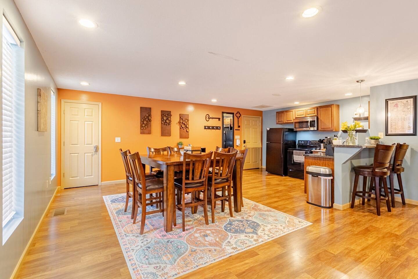Inside Executive Apartment B, a European-style apartment at Cedar Pond Farms — our fluffy Highland cow farm just outside the Smoky Mountains.