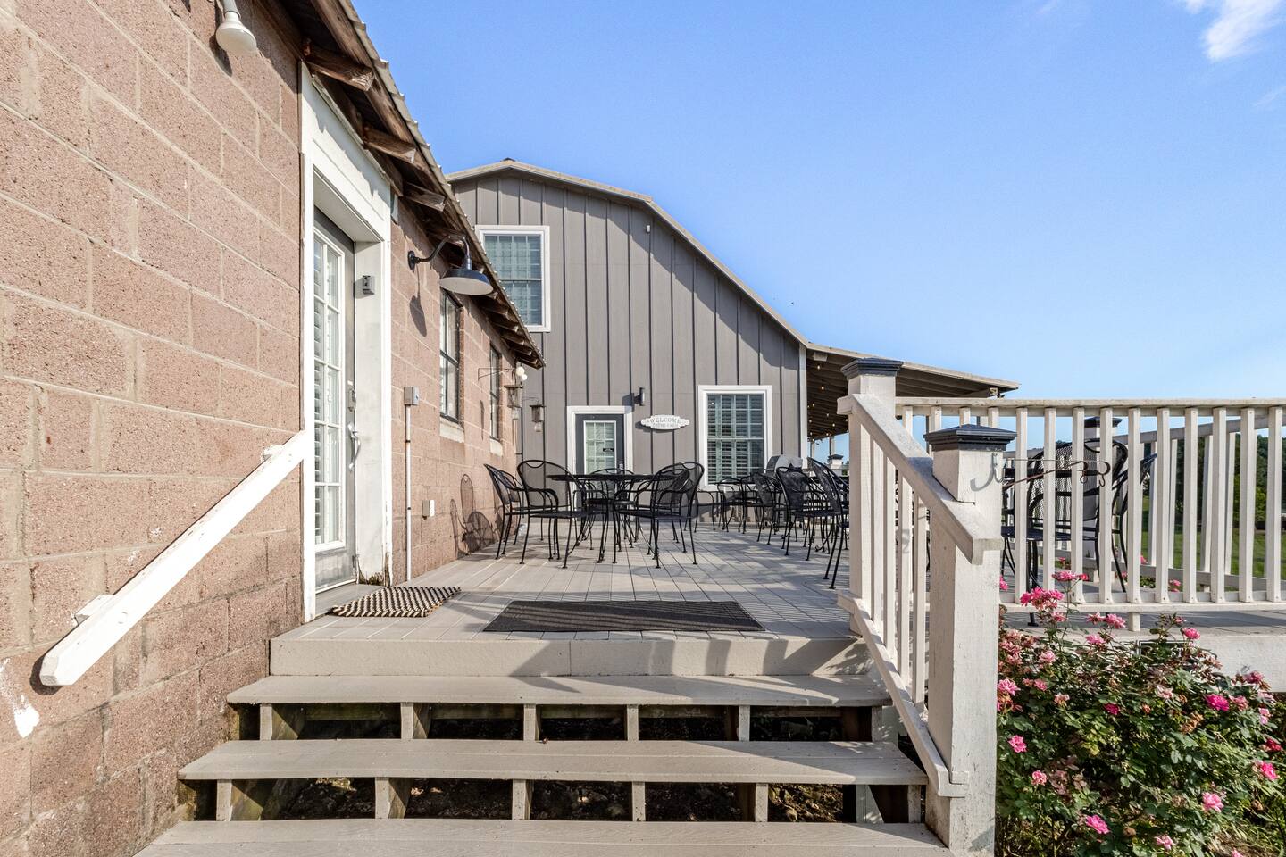 Inside Milkbarn Farm Stay, a converted milk barn farmhouse at Cedar Pond Farms — our fluffy Highland cow farm just outside the Smoky Mountains.